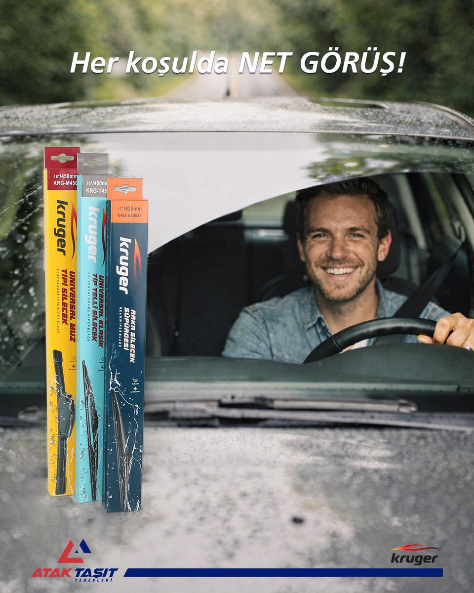 KRUGER silecekleri; yağmurda ve değişen hava şartlarında cam yüzeyinde etkili bir temizlik sağlayarak sürüş konforunu destekler. Zorlu anlarda bile görüşün net kalmasına yardımcı olur.

#AtakTasit #HerZamanAtak #Kruger #Silecek