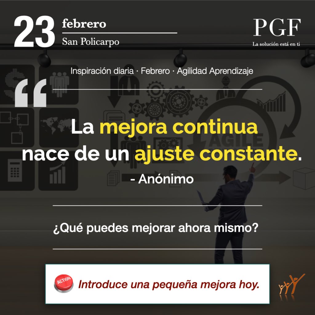 «La mejora continua nace de un ajuste constante.»

Anónimo

¿Qué puedes mejorar ahora mismo?

Microacción del día: Introduce una pequeña mejora hoy.

#Citadeldía  #PabloGarcíaFortes #AgilidadAprendizaje #LifelongLearning #SoftSkills #MejoraContinua #Iteración
