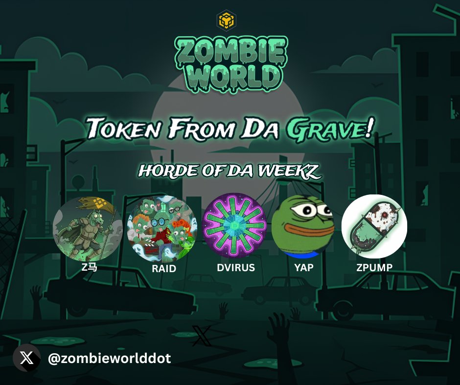 zombieworlddot's tweet image. hooomanz… 🧟‍♂️
da horde awake. dey smell fear trade or become one 
tredezz naww hoomanz!! zombieworld.fun 

#zombieworld #launchpad #fairlaunch #BNB  #BNBChain #crypto #meme