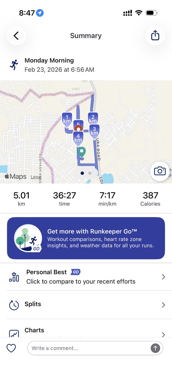 amitsri03's tweet photo. 5KM 1st Run in 2026 ….❤️@DavidDack #quitsmoking #running #run #fitness https://t.co/BQrCjohZdI
