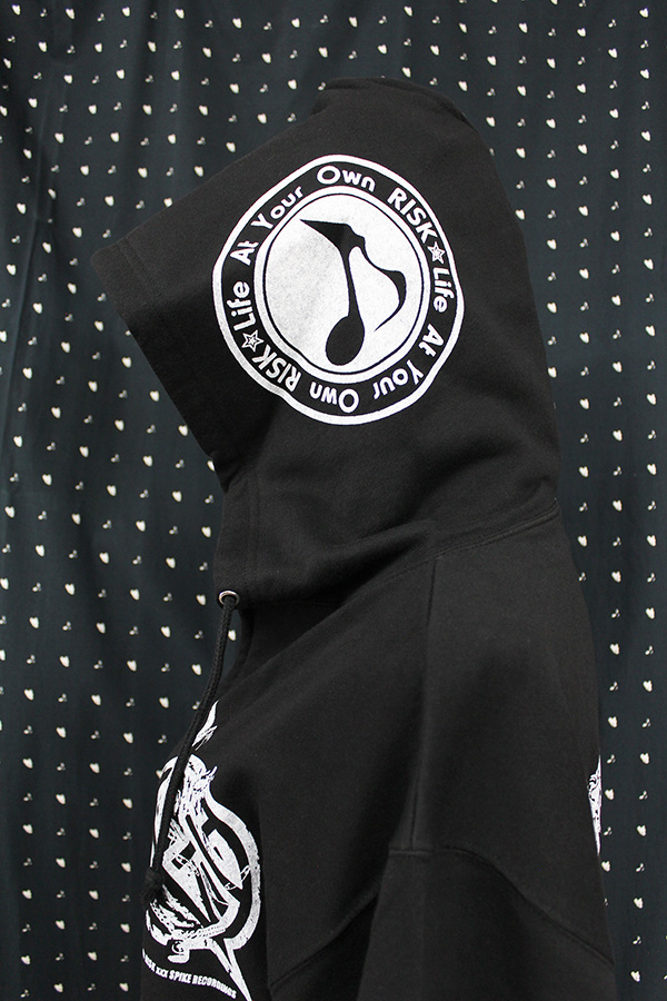 life at your own RISK×××SPIKE RECORDINGS コラボZIP PARKA【BLACK