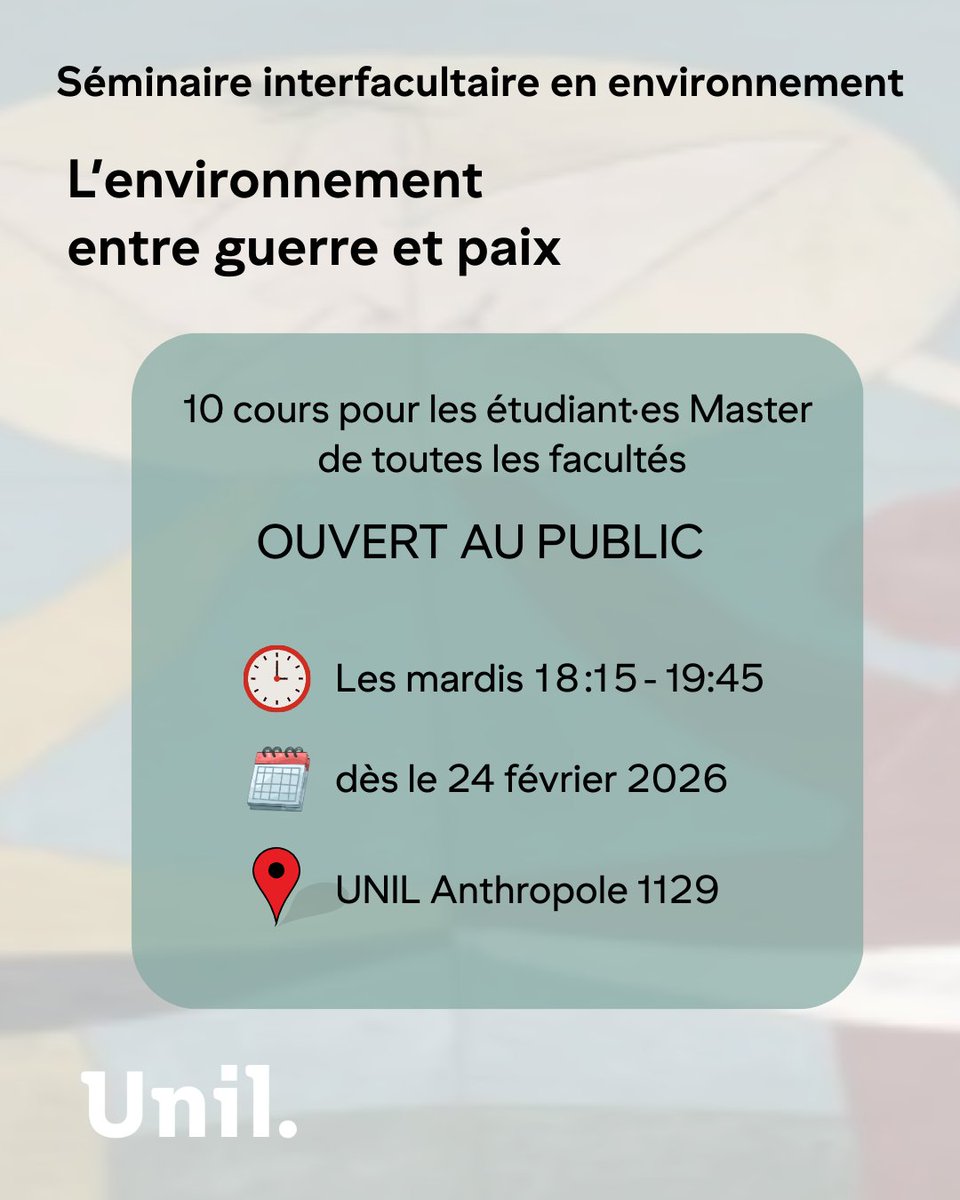 Faculté Géosciences et Environnement - UNIL tweet media