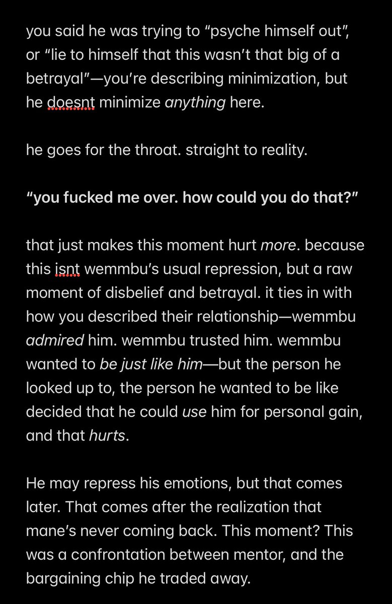 <a href="/wemmsical/">mack😈 // uu spoilers</a> hi mack oomf, icl i might have to disagree with you here, just in what his wording may mean in this situation.
but dw, it is as deep as you think it is, just the opposite way