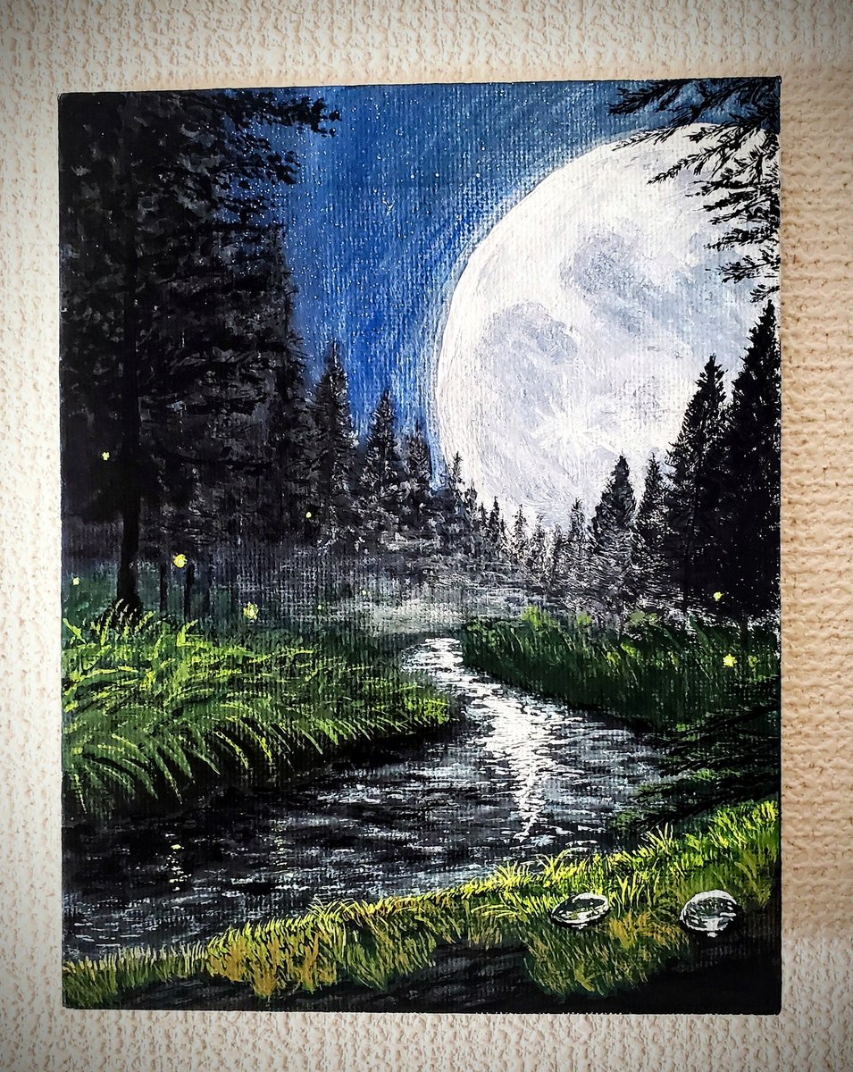 月齢と余命

minne.com/kamicho-art
 #アクリル画  #風景画