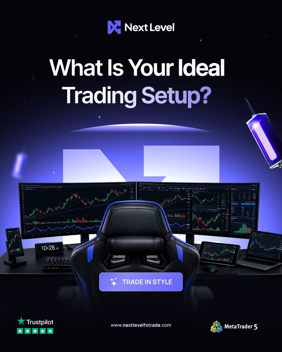 Level up your trading game 🚀
Build a setup that keeps you focused disciplined and ahead of the charts.
Trade smarter. Trade sharper. Trade in style.

✨ Powerful tools
📊 Real-time insights
💡 Designed for serious traders

Ready for your next level?

#NextLevel #ForexTrading