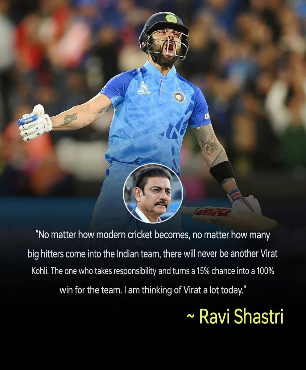 Ravi Shastri POV over Virat Kohli 👀🐐