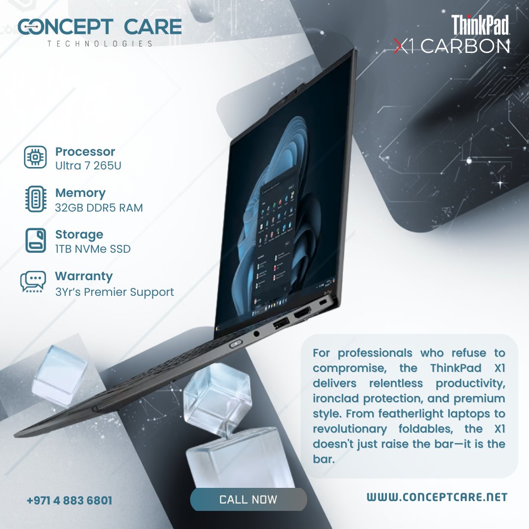 ConceptCareTech's tweet photo. 𝗘𝗹𝗲𝘃𝗮𝘁𝗲 𝗬𝗼𝘂𝗿 𝗣𝗿𝗼𝗳𝗲𝘀𝘀𝗶𝗼𝗻𝗮𝗹 𝗘𝗱𝗴𝗲 𝘄𝗶𝘁𝗵 𝘁𝗵𝗲 𝗧𝗵𝗶𝗻𝗸𝗣𝗮𝗱 𝗫1 𝗖𝗮𝗿𝗯𝗼𝗻 💼✨
Tips the Scales on Features — Not Weight. 

📞 𝐂𝐚𝐥𝐥 𝐍𝐨𝐰: +971 4 883 6801 🌐 𝐕𝐢𝐬𝐢𝐭: https://t.co/bIrbF8FDHV https://t.co/TXzrpmZzC9