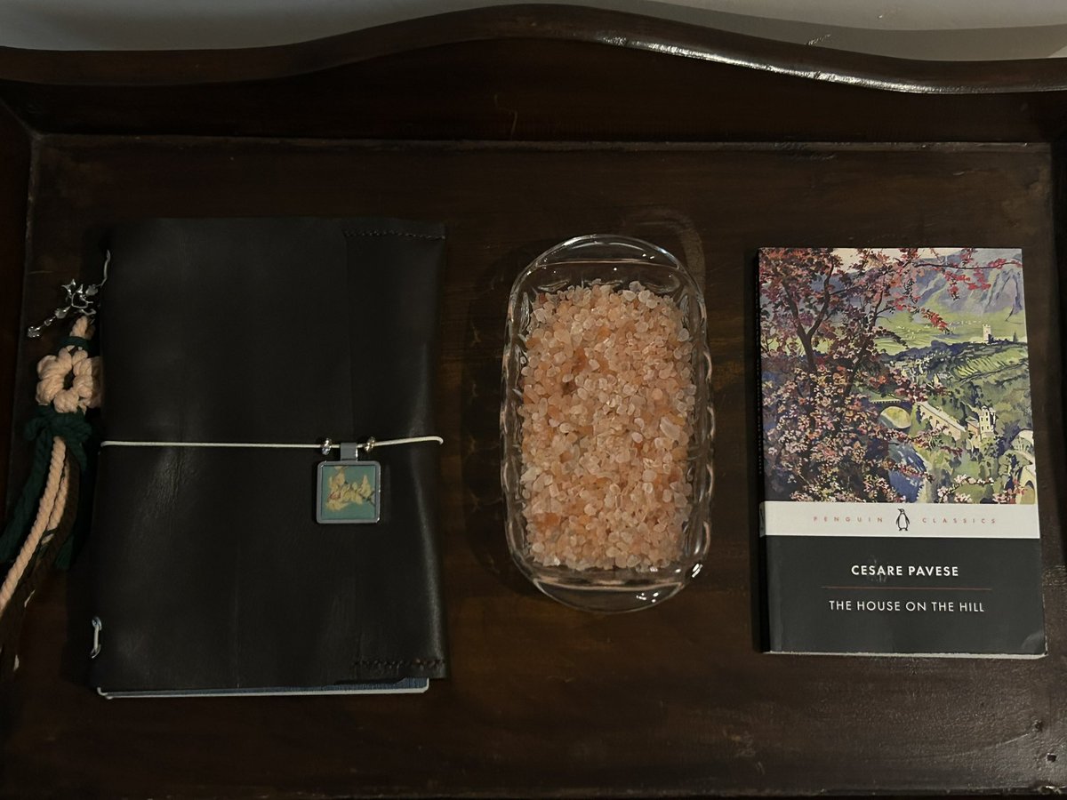 teakwood tray by my bed