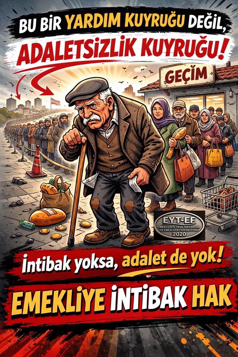 ArzuLastikci's tweet photo. EMEKLİ
👇
#EmekliyeintibakHAK

Aynı primi ödedik.
Aynı ülkeye hizmet ettik.

Farklı yıllarda #Emekli olduk diye;
Bu maaş uçurumu neden ? 

Emeklilik tarihi ceza olamaz !

Sosyal devlet adaletle yaşar.
İntibak lütuf değil, HAKTIR !

#Yasa5000KısmiyeHAK
@RTErdogan
@isikhanvedat https://t.co/Goim1E7g2P
