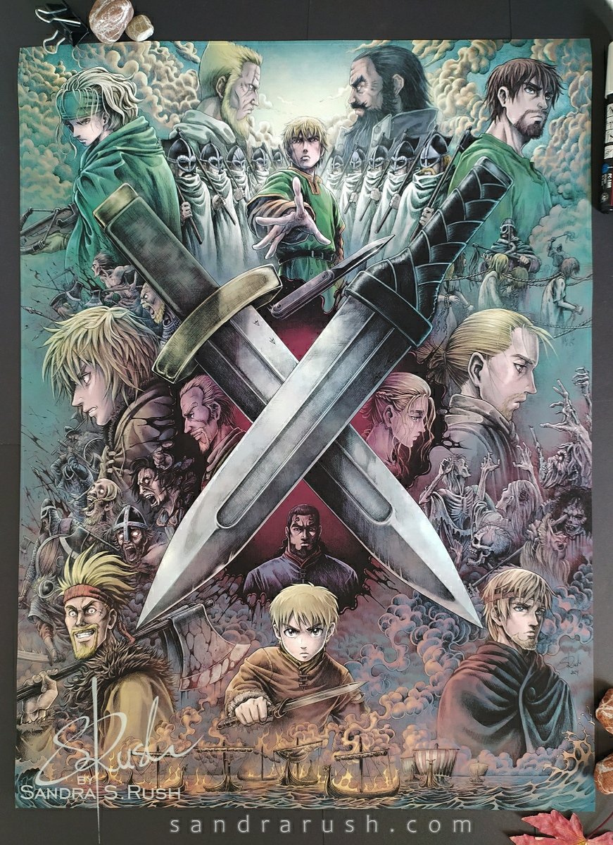 Vinland Saga ⚔️ My fanwork of Thorfinn Road to no Enemies ❤
Prints available at SandraRush.com
