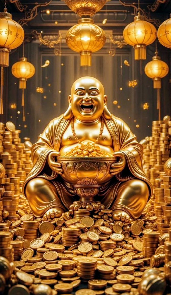 OS JAPONESES  DIZEM  QUE TODA VEZ QUE COMPARTILHAMOS UMA IMAGEM  DE UM BUDA DOURADO , RECEBEMOS MUITO  DINHEIRO ,OU BOAS  NOTICIAS.
✨️  ⭐️ 💰💰