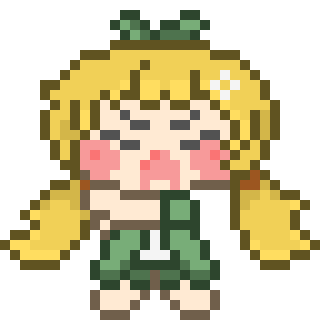 Touzirou_P's tweet photo. たまには最近のコンテンツのキャラでも #ドット絵 #pixelart #練習 #ブルミ #Blumi https://t.co/D6EZB2k4co