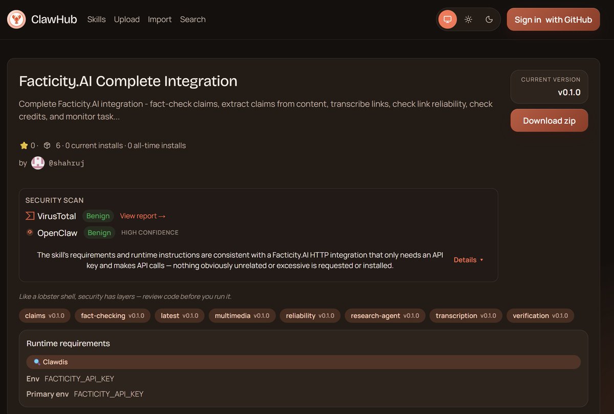 ye_dennis's tweet photo. Builders Ship https://t.co/eUKYCAqlDz Complete Integration — ClawHub for @openclaw at link ⤵️ https://t.co/qjSPKEA7rM