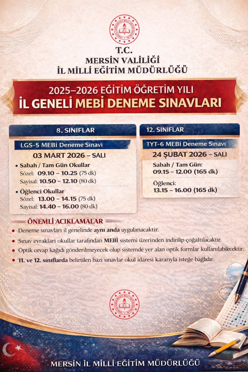 Mersin İl Millî Eğitim Müdürlüğü tweet media