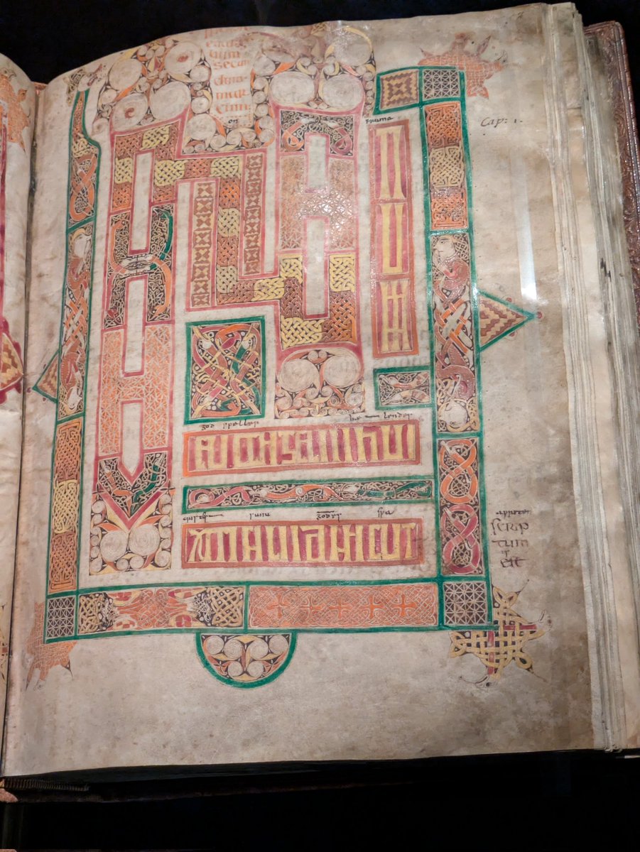 Birr Library A carpet page from the MacRegol gospels - the gospels were illustrated ...