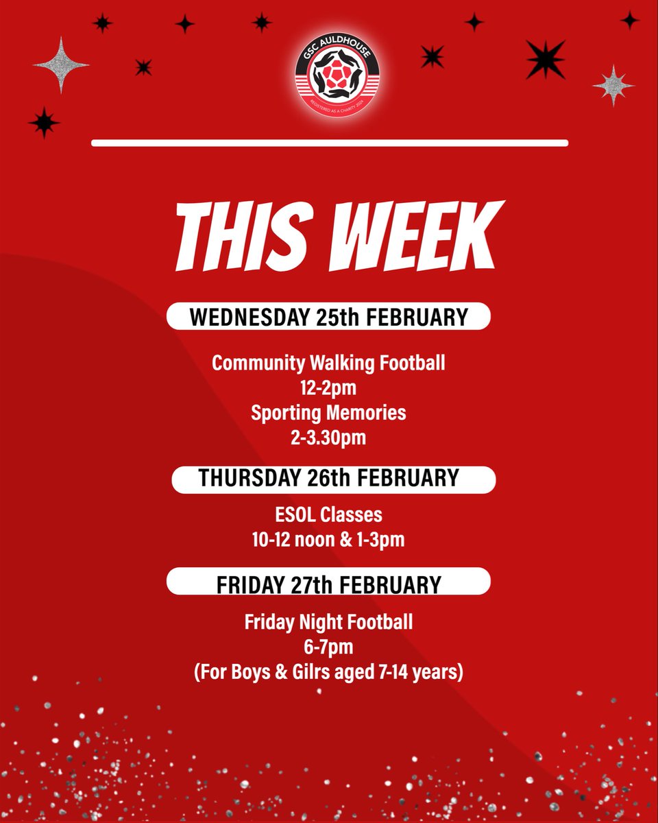 gscauldhouse's tweet photo. If you’re looking for something to do, why not join us for one of our weekly activities @gscauldhouse #community #morethanfootball #gscauldhouse https://t.co/59EczWnEDd