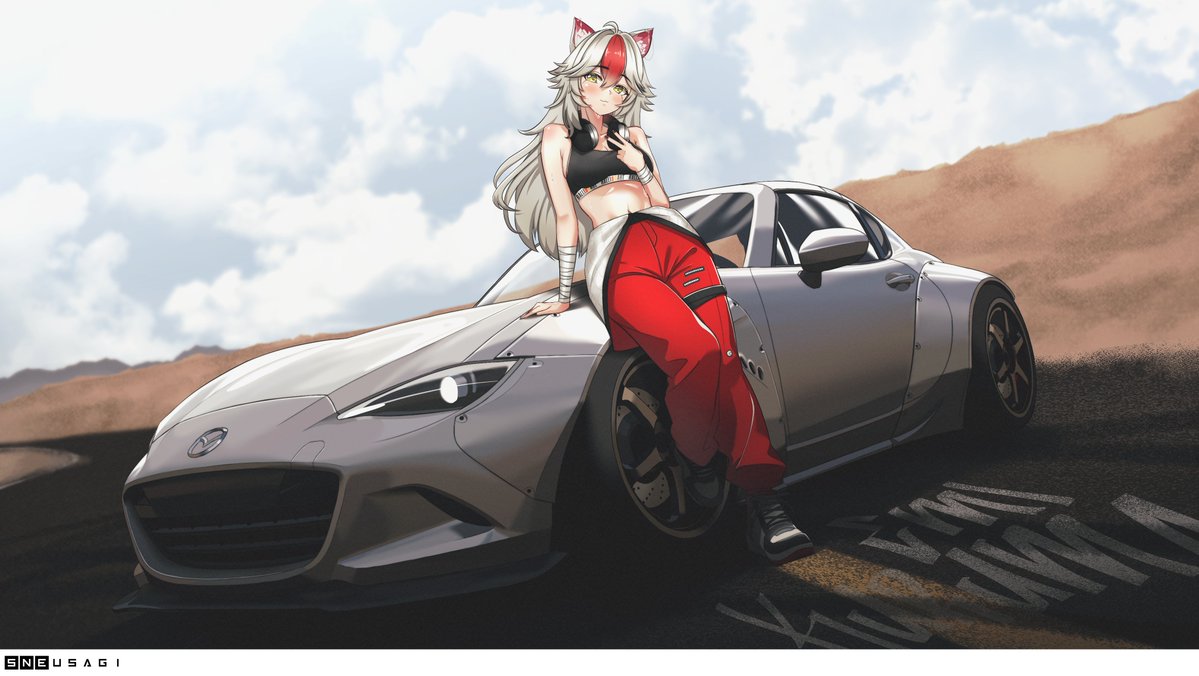 "Heatwave"
The road stretches endlessly as she rides the horizon, alone with the sun.

#Kurumart