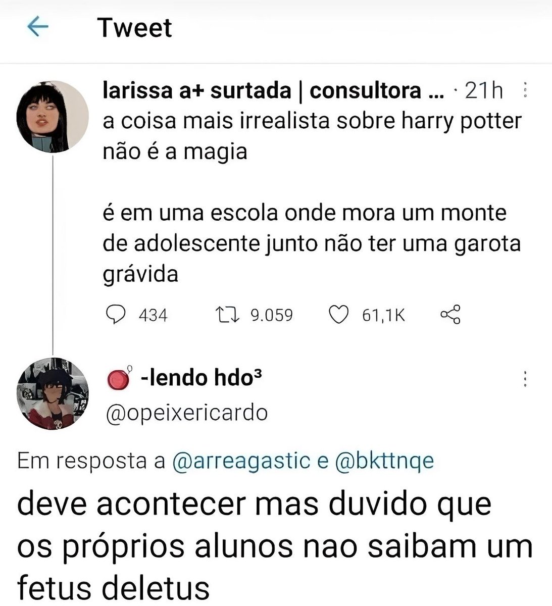 Pérolas do tt tweet media