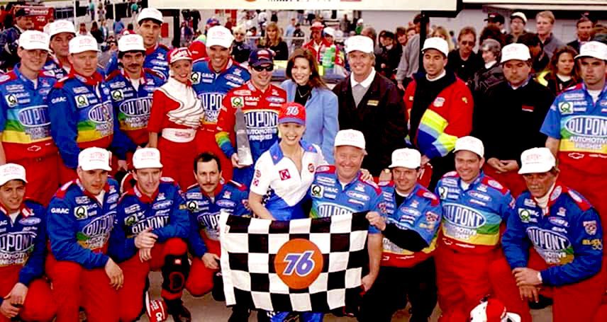JGinfo's tweet photo. On this date [February 23] in 1997: Jeff Gordon won at Rockingham for consecutive wins to start 1997. He is one of 6 drivers to win the first 2 races of a #NASCAR Cup season: Marvin Panch (1957), Bob Welborn (1959), David Pearson (1976), Matt Kenseth (2009), Tyler Reddick (2026) https://t.co/LZryBCuZWT