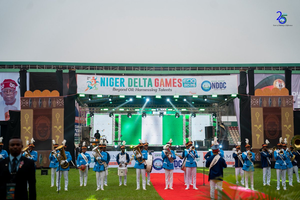 NDDCOnline's tweet image. PHOTO SPEAK:

Join us as we share pictures from the Opening Ceremony of the Niger Delta Sports Festival 2026.

NDDC… Making a Difference.

#TellingOurStory
#Beyond25
#MakingADifference
#Transition2Transformation