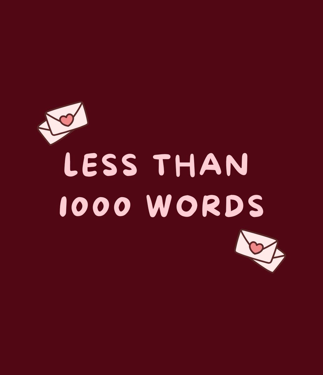 tinyficclub's tweet photo. 💌 Trope of the Day 💌

Today's trope square is Less than 1k Words

Share your favourite fics, promote your own, or take the opportunity to read one and fill the square! 🤩

As usual, you can qrt/reply or send them through dm/revo! https://t.co/igCTVI4FKn