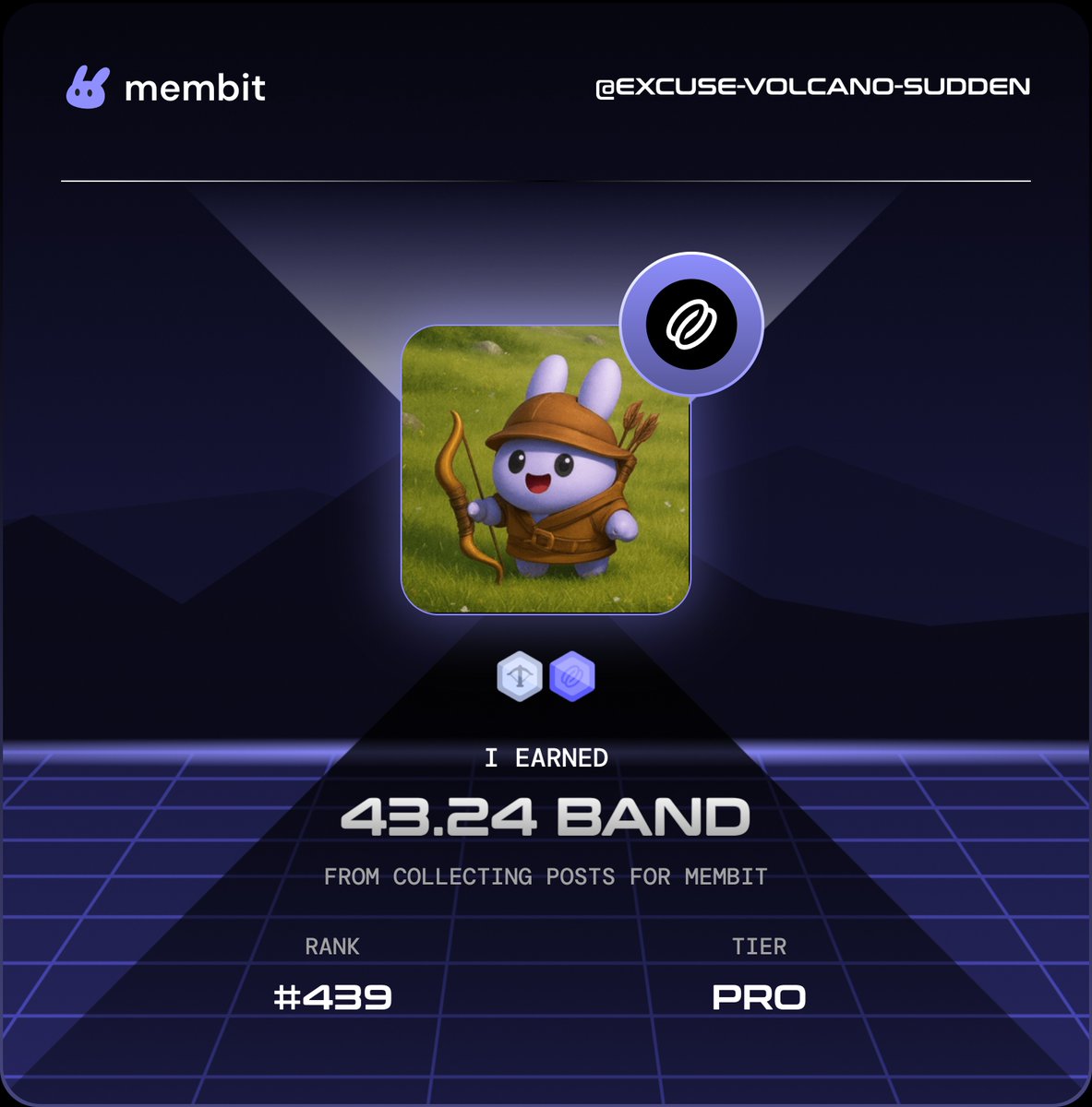 I just claimed 43.24 BAND from collecting posts for Membit! #Membit
