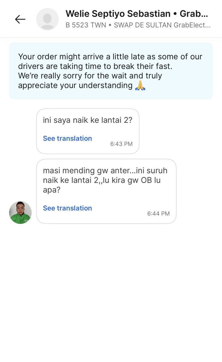 Ada-ada aja kejadian Ramadan ini. Belum juga makanan dianter, belum sempet berdiskusi, eh udah di maki. Terus di cancel. Ap nggak baiknya di cancel aja sebelum memaki? Toh kan belum ngambil orderannya jg. <a href="/GrabID/">Grab Indonesia</a>