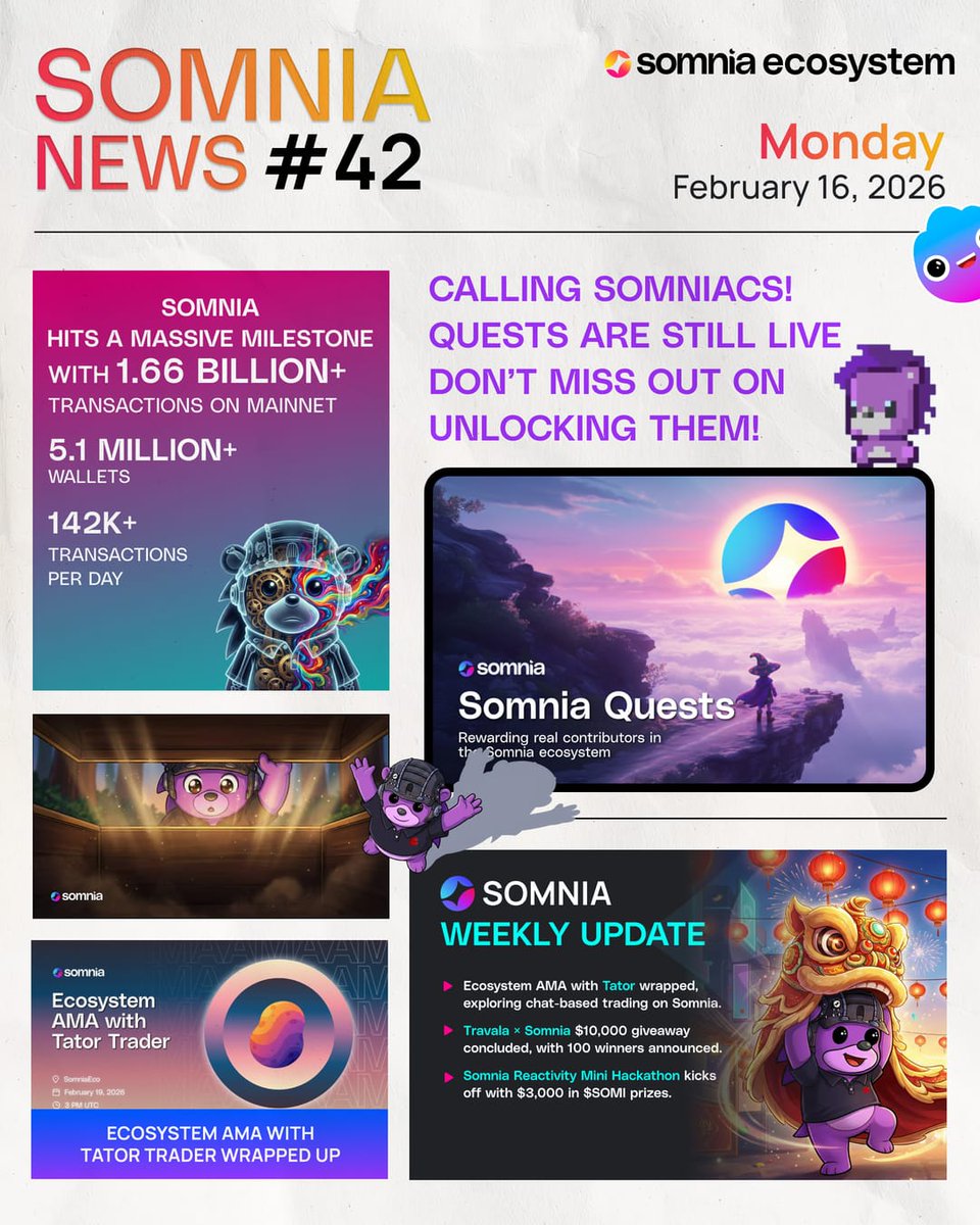 Conversations turned into execution, and community initiatives moved into action across Somnia.

The Ecosystem AMA with <a href="/tator_trader/">Tator</a> has wrapped, diving into how chat-based trading, bridging, and asset transfers work seamlessly on Somnia, all inside a single conversation flow.