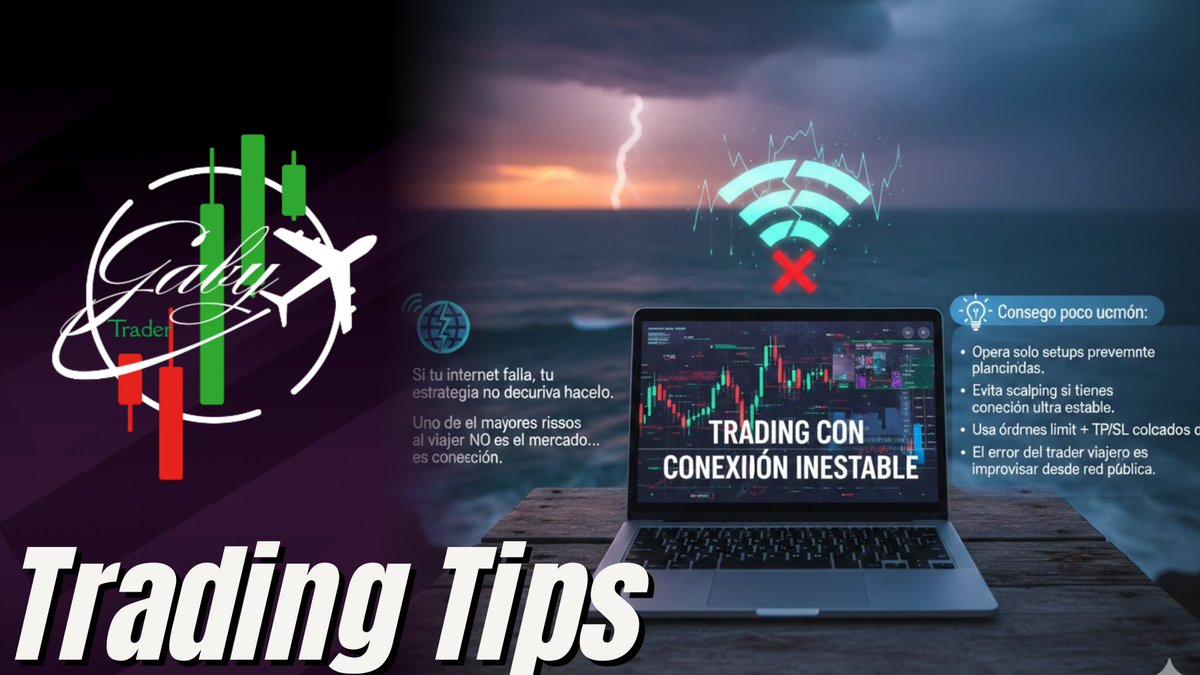 Trading con conexión inestable

🌍📶 Si tu internet falla, tu estrategia no debería hacerlo.Uno de los mayores riesgos al viajar NO es el mercado… es la conexión.

💡 Consejo poco común:
Opera solo setups previamente planificados.
Evita scalping si no tienes conexión