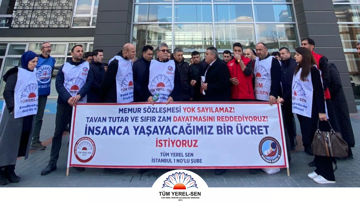 Tüm Yerel-Sen Genel Başkanımız Mücahit Dede, Genel Merkez Eğitim ve Basın Sekreteri Doğan Altun, İstanbul Şube Başkanlarımız Aydan Kaya, Sezgin Sevinç, Gürhan Keçeli, Ömer Beysümengü ve üyelerimizin katılımıyla, Çekmeköy Belediyesi önünde basın açıklaması gerçekleştirilmiştir.