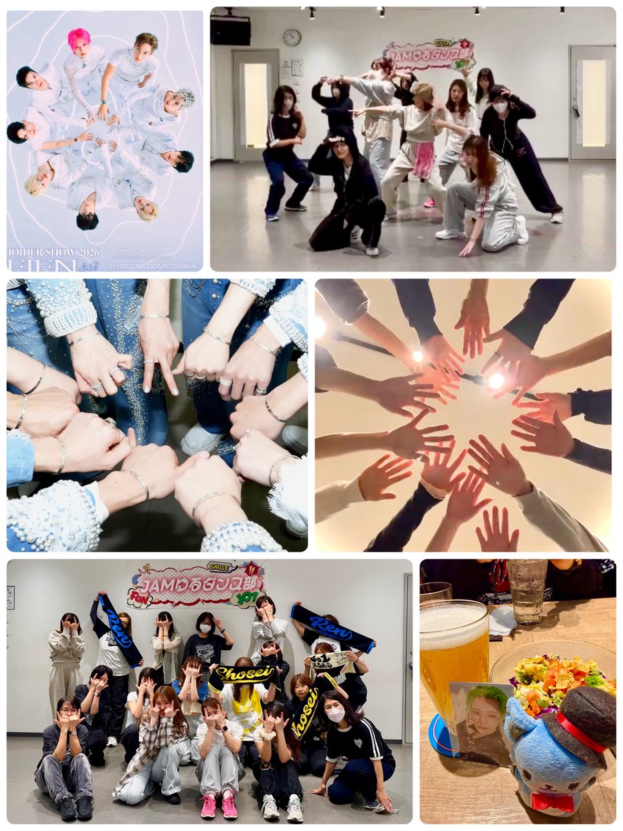 chocomi0302's tweet photo. フルカバー第2弾 ポケポケしたよ🕺じぇおくん達大切にしてる円陣、気合い入れに私達もやります！
この「縁」続いていきますように🤝
5時間練習の後のご飯とビール最高過ぎた😋✨️

#JAMゆるダンス部
#JO1
#jo1_handz_in_my_pocket https://t.co/rg5UIUh9La