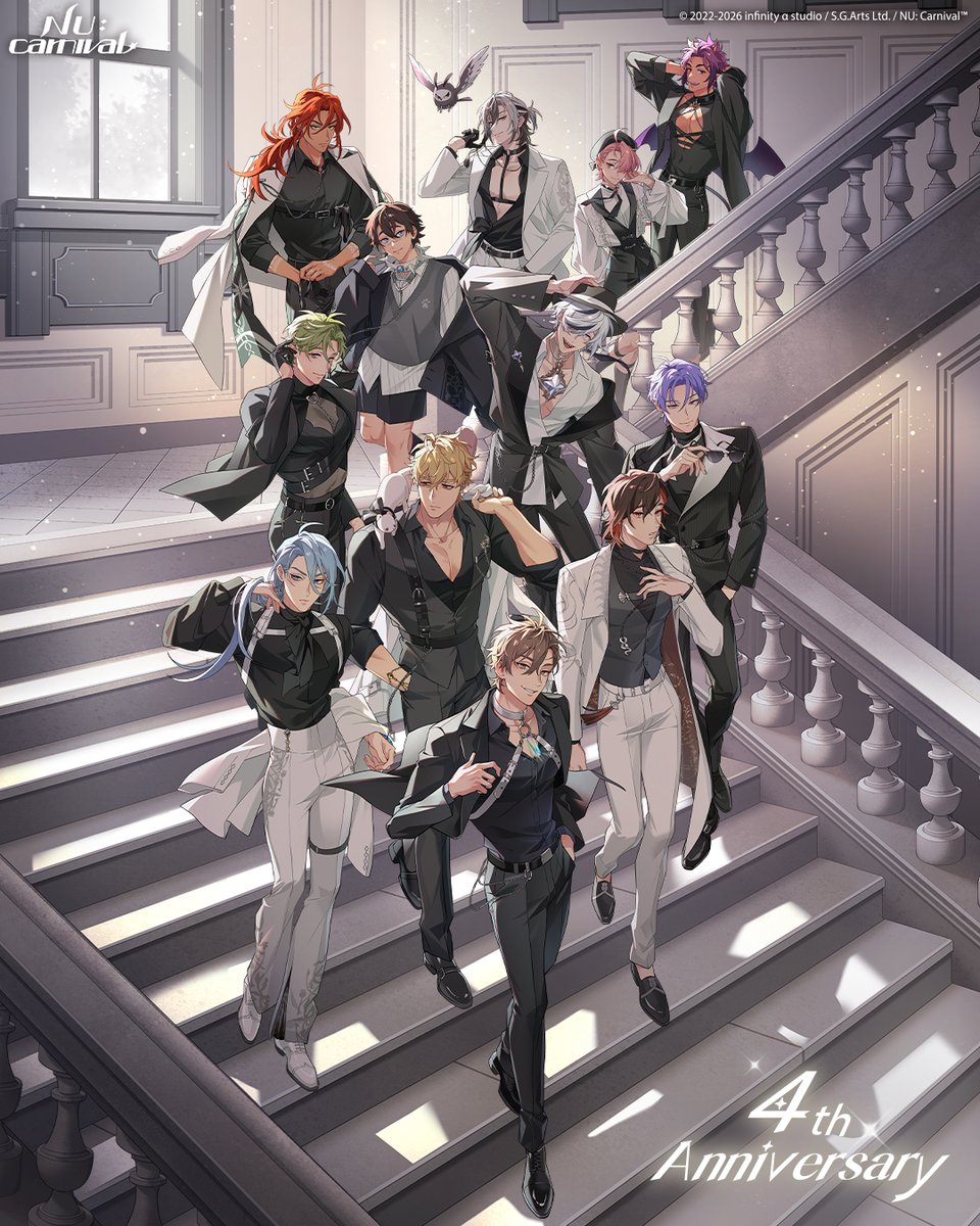 \🎊 NU: Carnival - Happy 4th Anniversary 🎊/

Thank you, Masters, for your ongoing love and support! It’s finally time to celebrate NU: Carnival's 4th thrilling year! 🎉 
Let's find fun in more joyful adventures together; we're so happy to have you by our side! 🍾

From now until