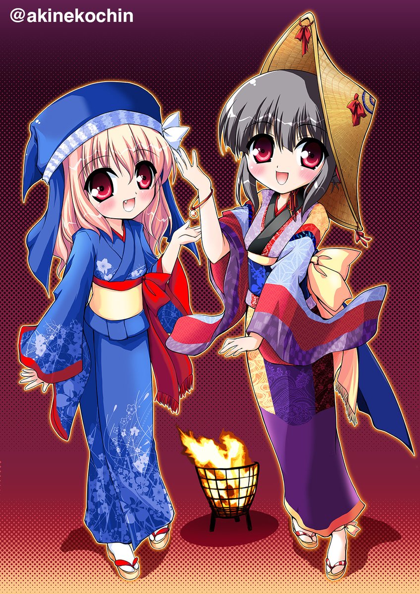 オリジナル #東北幻想少女 の世界に秋田の夏祭りが輝く！皆さん