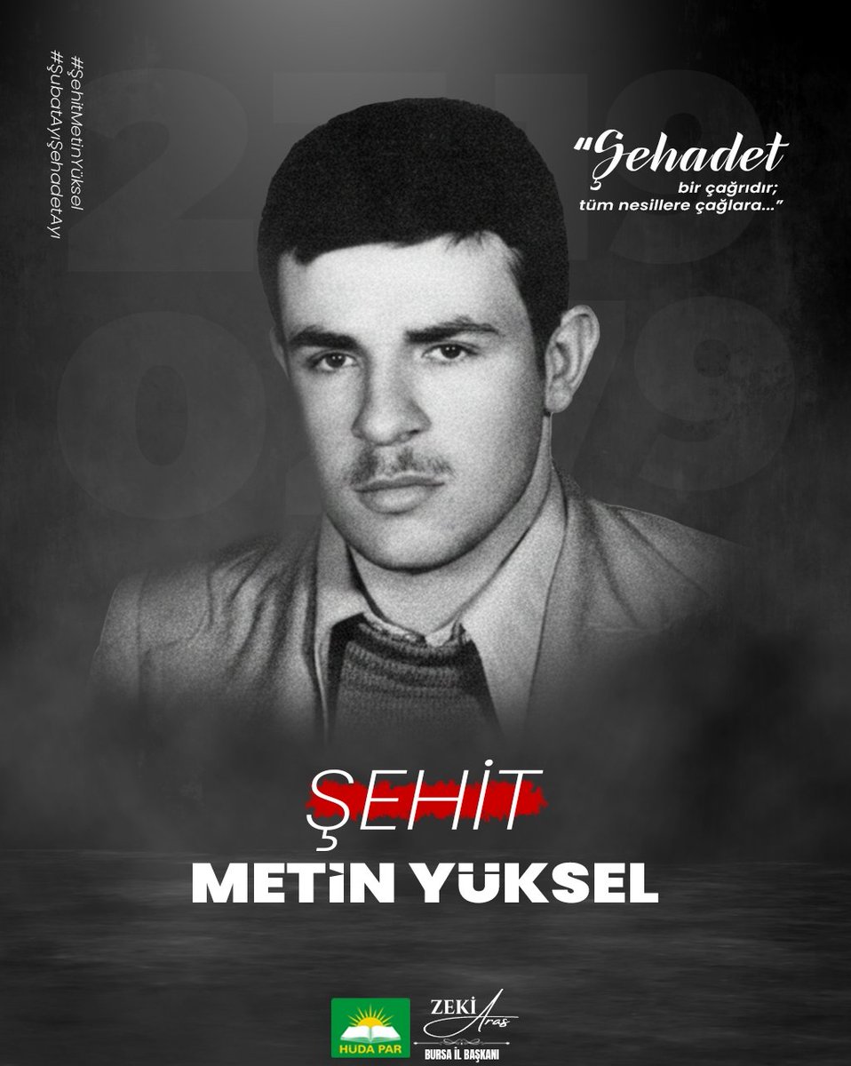 Şubat şahittir şehadetine ey şehid!

"Ölüm bize ne uzak, bize ne ırak/Gölgesinde dinleneceğiz ulu bir çınarın."

Davasız bir hayatı kendine haram bilen, ilmi ve mücadelesiyle gençliğe örnek olan Şehid Metin Yüksel'i şehadet yıldönümünde rahmetle anıyorum. 

Ruhu şad olsun!