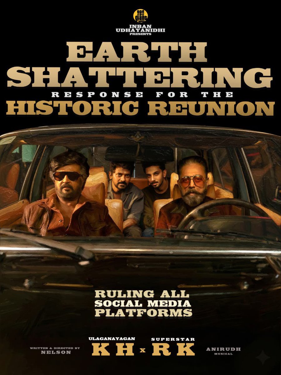 Thunderous response across for our historic #KHxRK Promo 💥

Tamil ▶️ youtu.be/TROFVicWrTE
Telugu ▶️ youtu.be/oWD6ZzSxrkk
Hindi ▶️ youtu.be/YoOd47d_izc

#KHxRK <a href="/ikamalhaasan/">Kamal Haasan</a> <a href="/rajinikanth/">Rajinikanth</a> <a href="/Nelsondilpkumar/">Nelson Dilipkumar</a> <a href="/anirudhofficial/">Anirudh Ravichander</a> <a href="/DirRajivMenon/">Rajiv Menon</a>