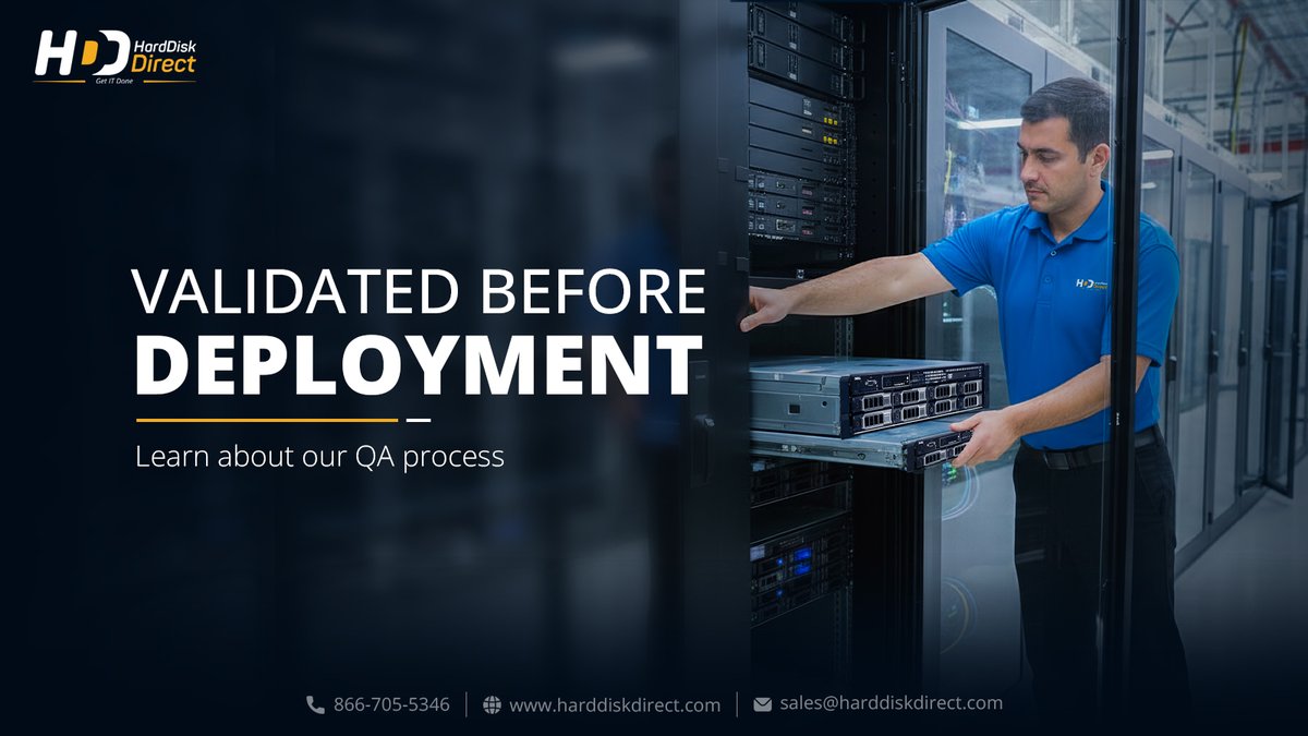 harddisk_direct's tweet image. Hardware failures often come from what you can’t see.
Testing, firmware alignment, and burn‑in processes reduce risk before deployment begins.
Quality checked. Risk reduced.
Learn about our QA process at harddiskdirect.com
#hardwarereliability #FirmwareTesting