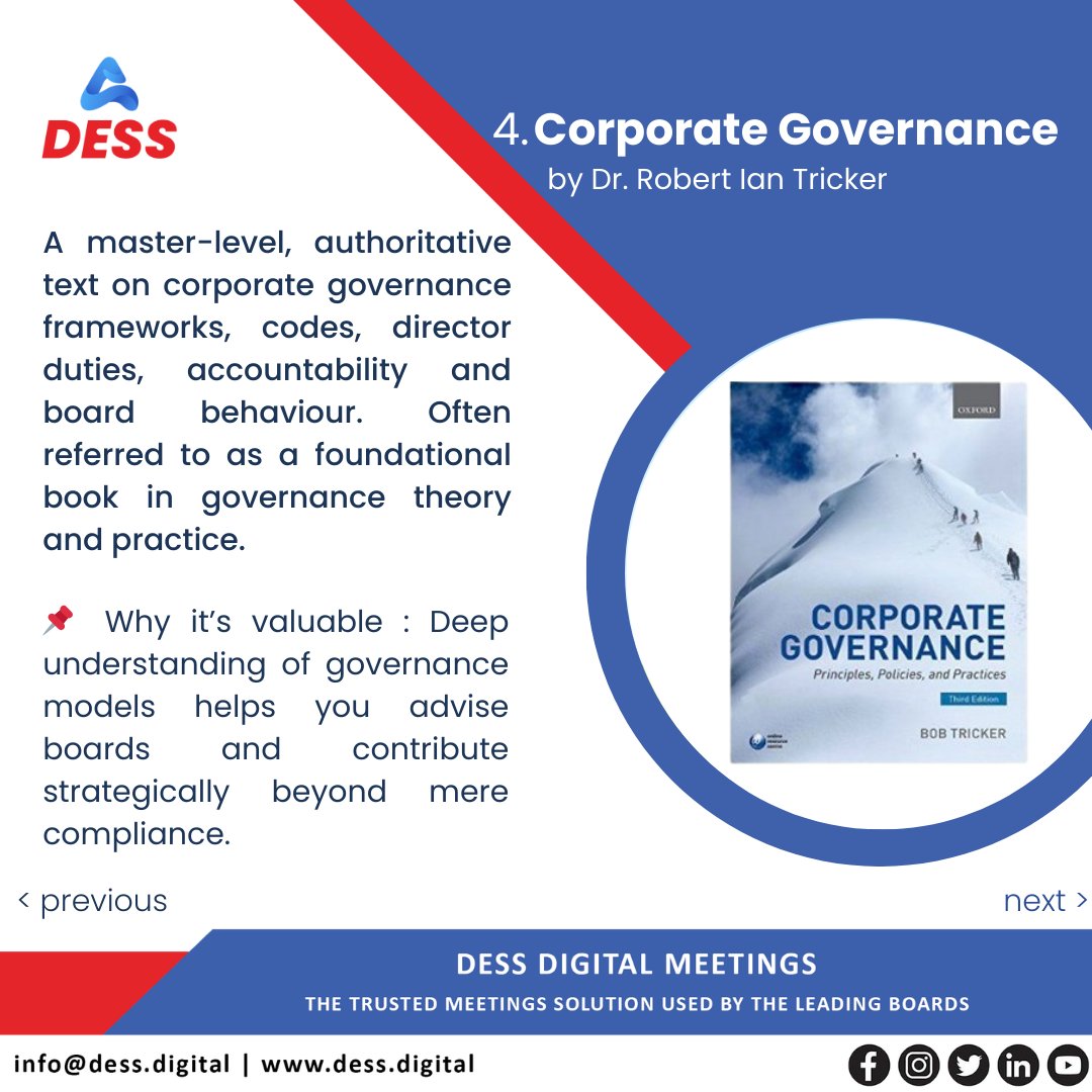 DessDigital's tweet photo. Learning starts in classrooms and leadership is forged in boardrooms.
Dess Digital Meetings - The Trusted Meetings Solution Used By The Leading Boards
#corporategovernance #boardadvisory #icsi #digitalgovernance #boardportal #companysecretary #boardmeeting #leadership #technology https://t.co/OL59a1TXvL