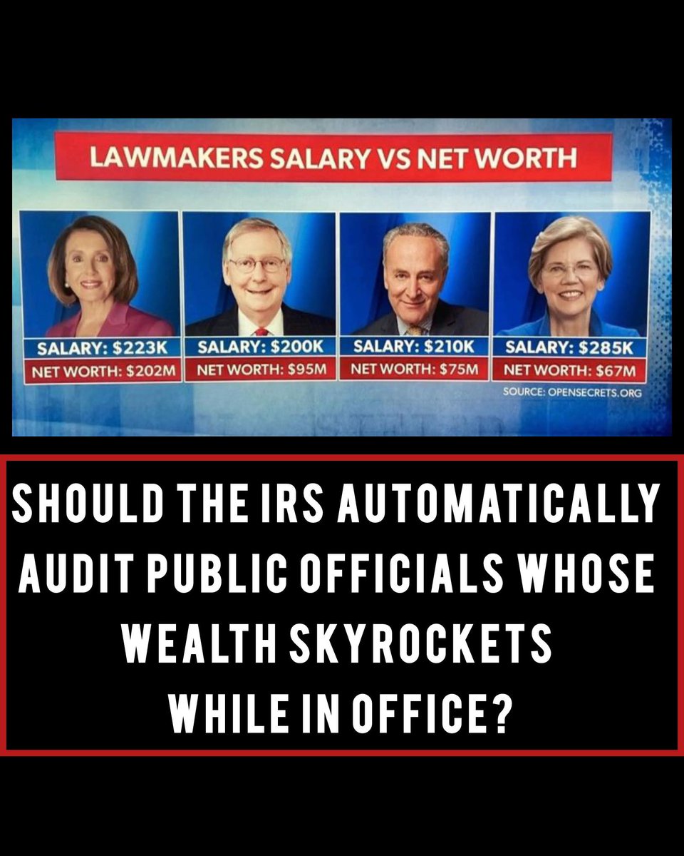 Should the IRS automatically audit public officials whose wealth skyrockets while in office?