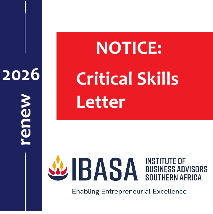 Due to several enquiries we receive for Critical Skills Assessments and the issuance of Critical Skills Confirmation Letters, please check the detailed list of the skills categories we assess on our website: ibasa.org.za.