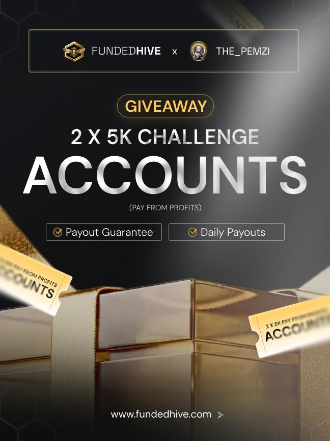 🎁 GIVEAWAY 🎁 

2X $5000 PFP Accounts

Rules:
🟠 Must Follow <a href="/PEMZIFX/">THE_PEMZI🥷</a>  <a href="/FundedHive/">FundedHive</a> 

🟠 Like, Retweet and Tag 3 Traders

🟠 Must Join discord: discord.gg/tradinghive

🟠 Must register here: fundedhive.com/?ref=GQPNZ5VGIA

WINNERS IN 3DAYS