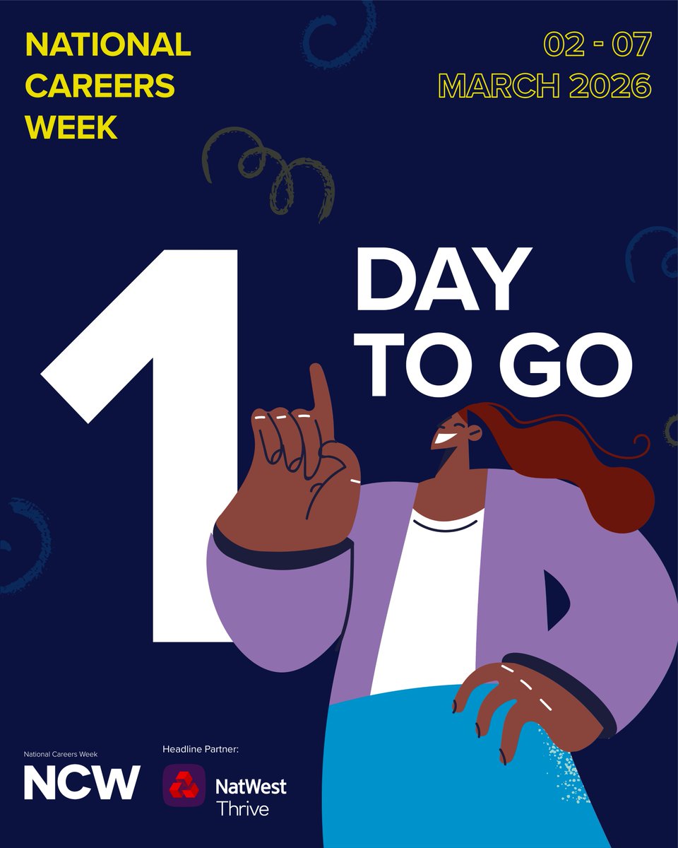 WolvesatWork's tweet image. ⏳ 1 day to go!

#NCW2026 starts tomorrow - and we’re ready to support you with tips, opportunities, and helpful insights.

Let’s make it a great week for careers! 💼

#NationalCareersWeek #Skills #Careers #WolvesAtWork