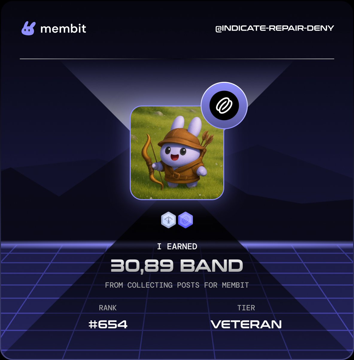 I just claimed 30,89 BAND from collecting posts for Membit! #Membit