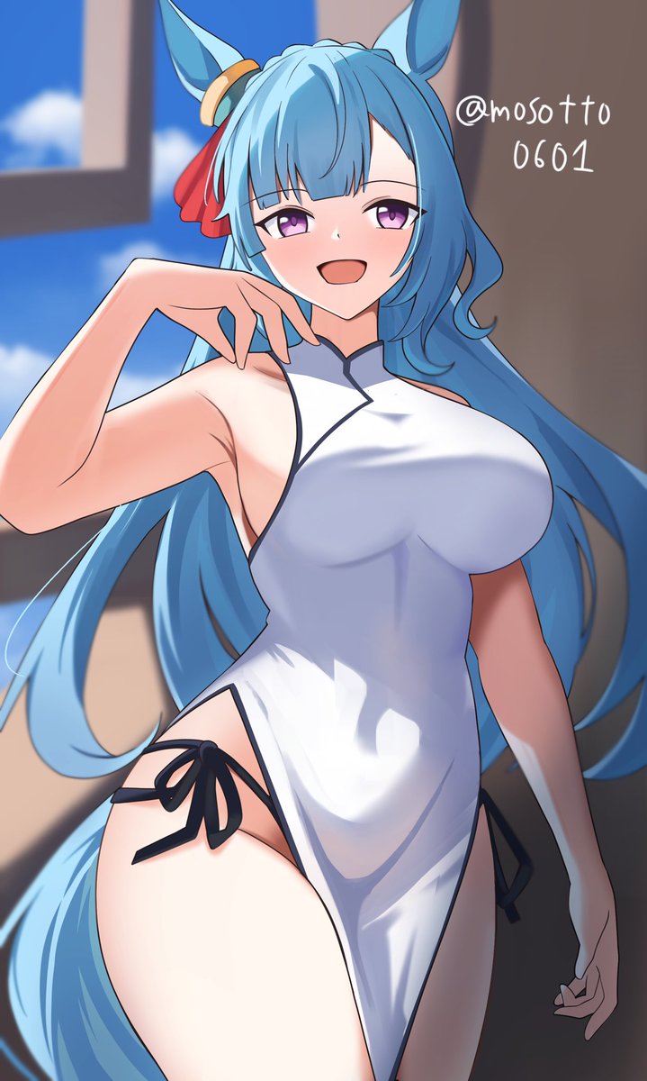 メジロアルダン(ウマ娘) 「チャイナドレスアルダン再掲」|もそっとのイラスト