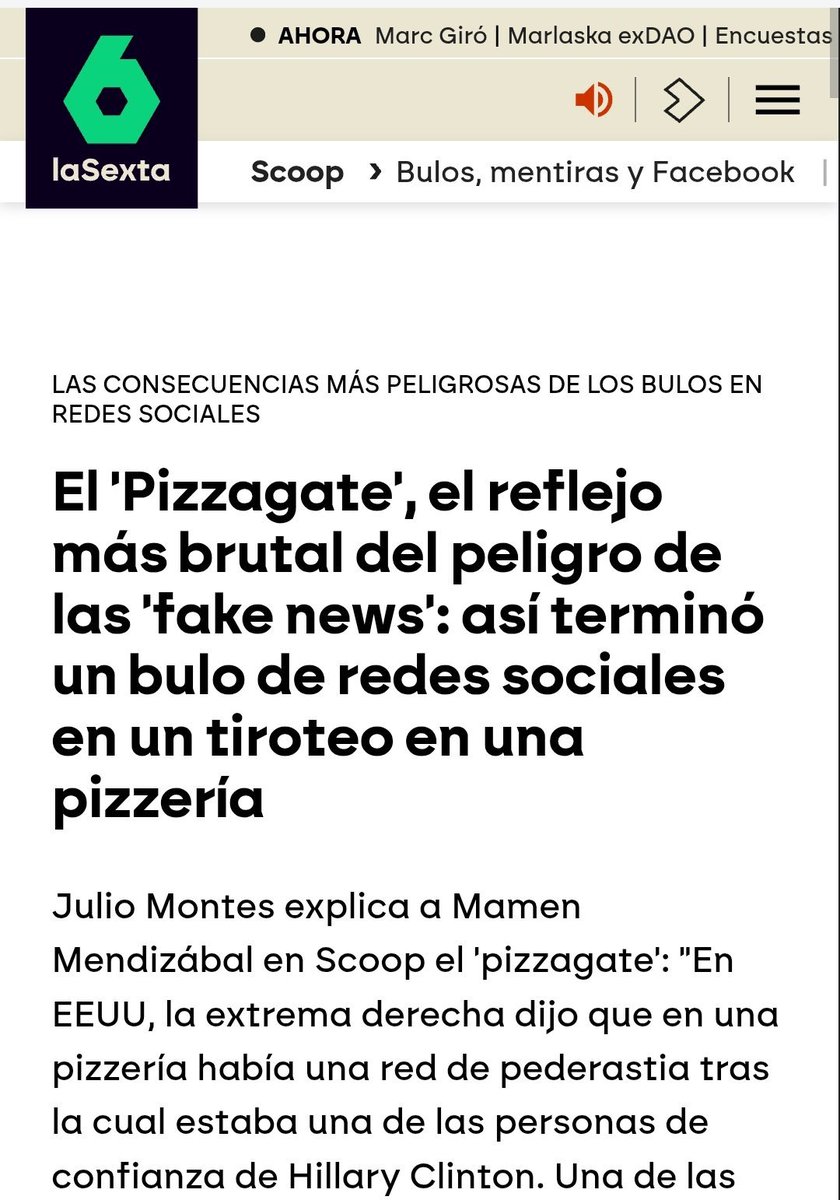 <a href="/sextaNoticias/">laSexta Noticias</a> Qué mal os envejece todo. Los conspiranoicos siempre teniendo razón