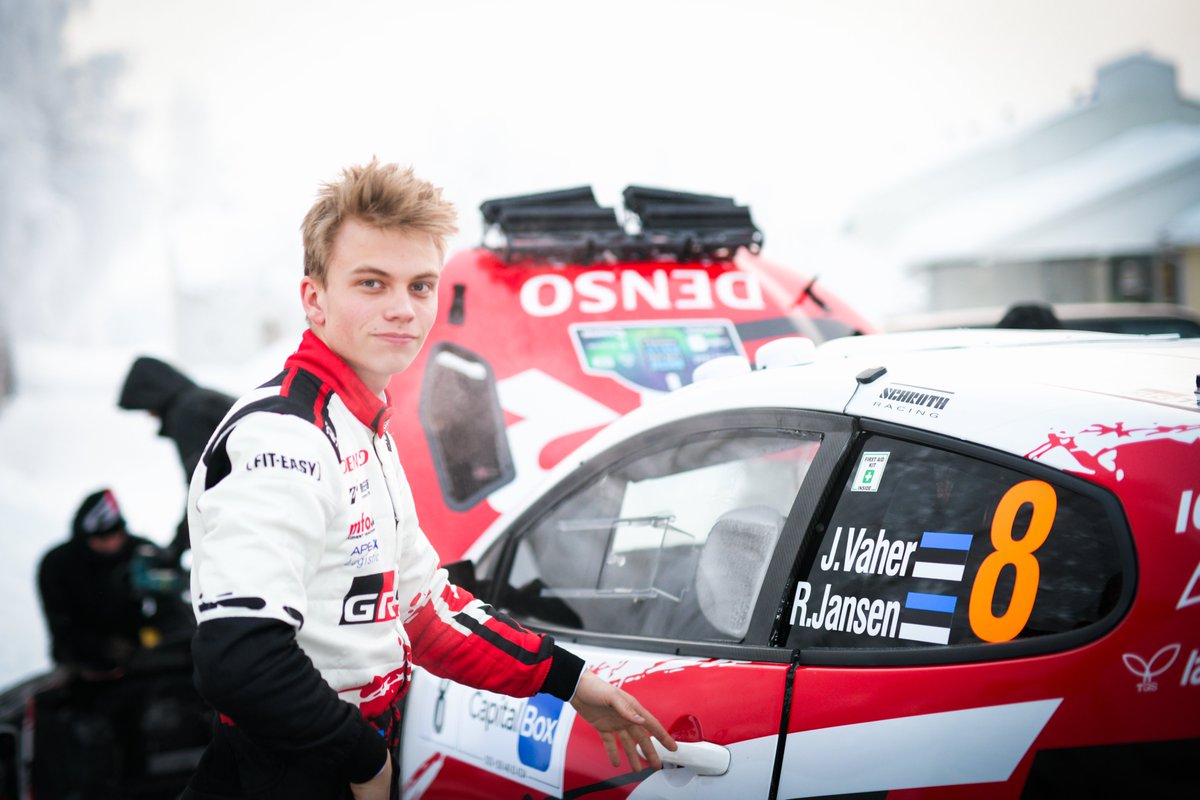 TGR_WRC_NextGen's tweet image. It’s rally week once more at @RalliSM Riihimäki 🇫🇮🙌

Last challenge of the winter season for Takumi, Shotaro, Jaspar in Rally2 and Kanta and Rio in Rally3 ❄️💪

#ToyotaGAZOORacing #ChallengeProgram