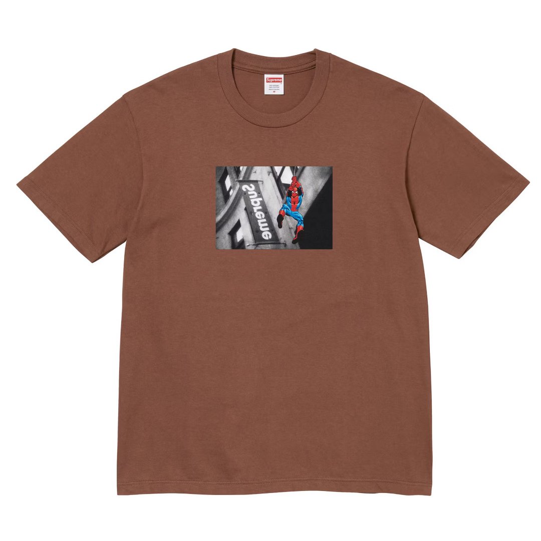 シュプリーム Tシャツ 26SS Supreme ロゴ XXL スパイダーマン