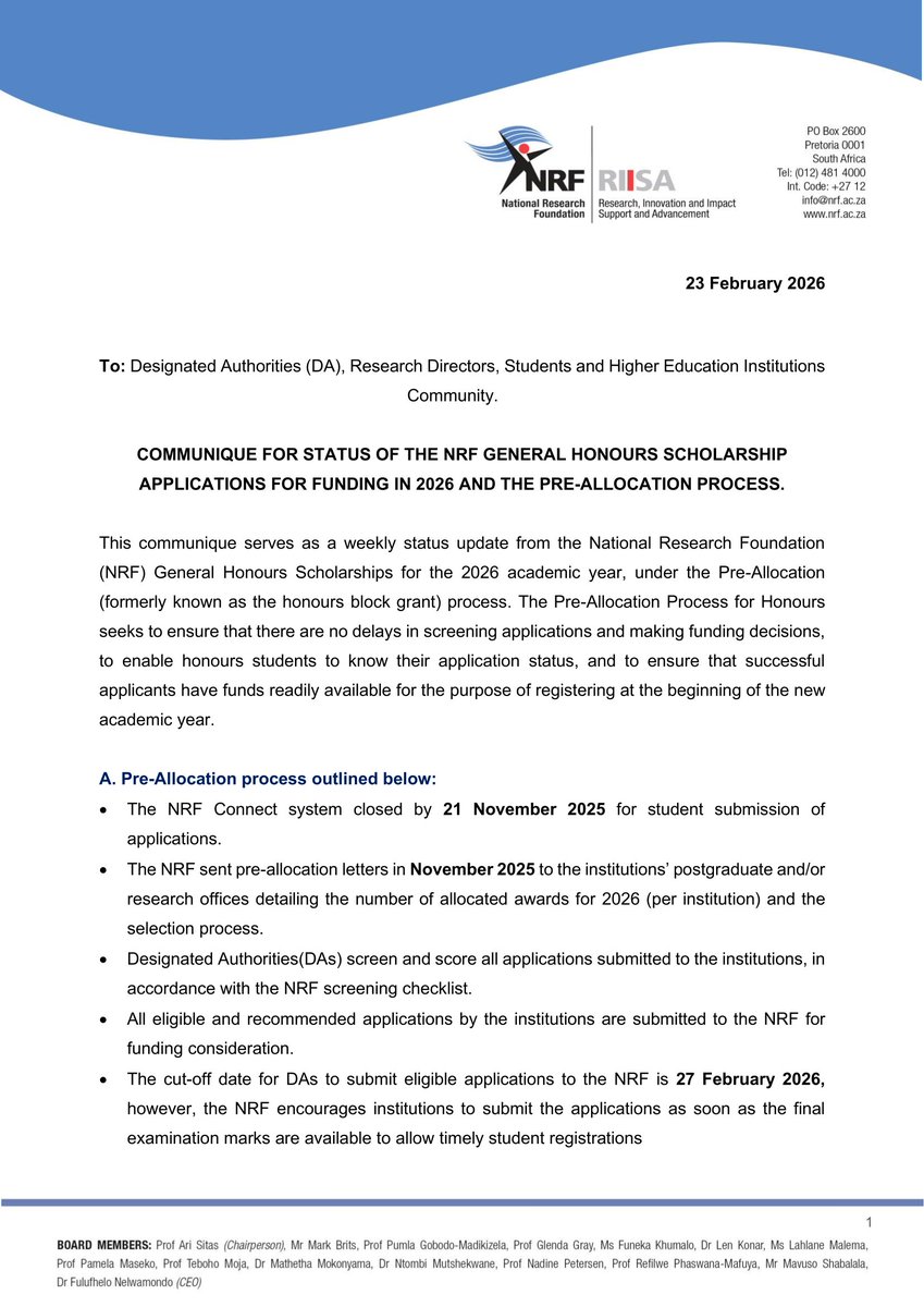 National Research Foundation of South Africa tweet media