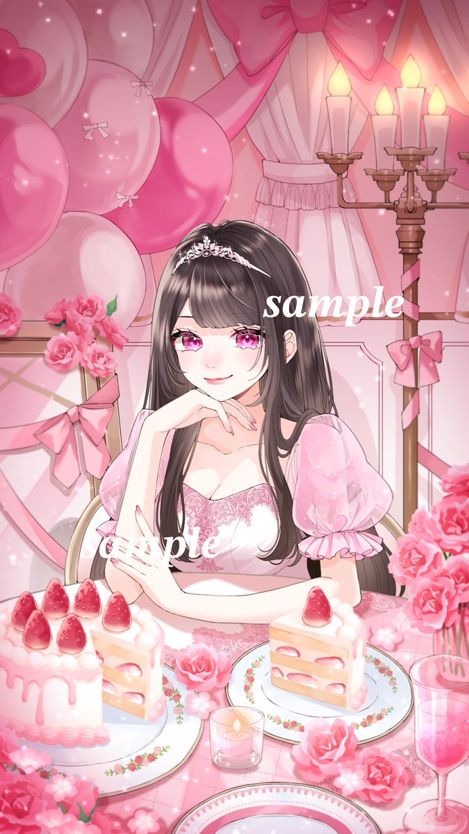 こちら描かせていただきました✨👑🍰