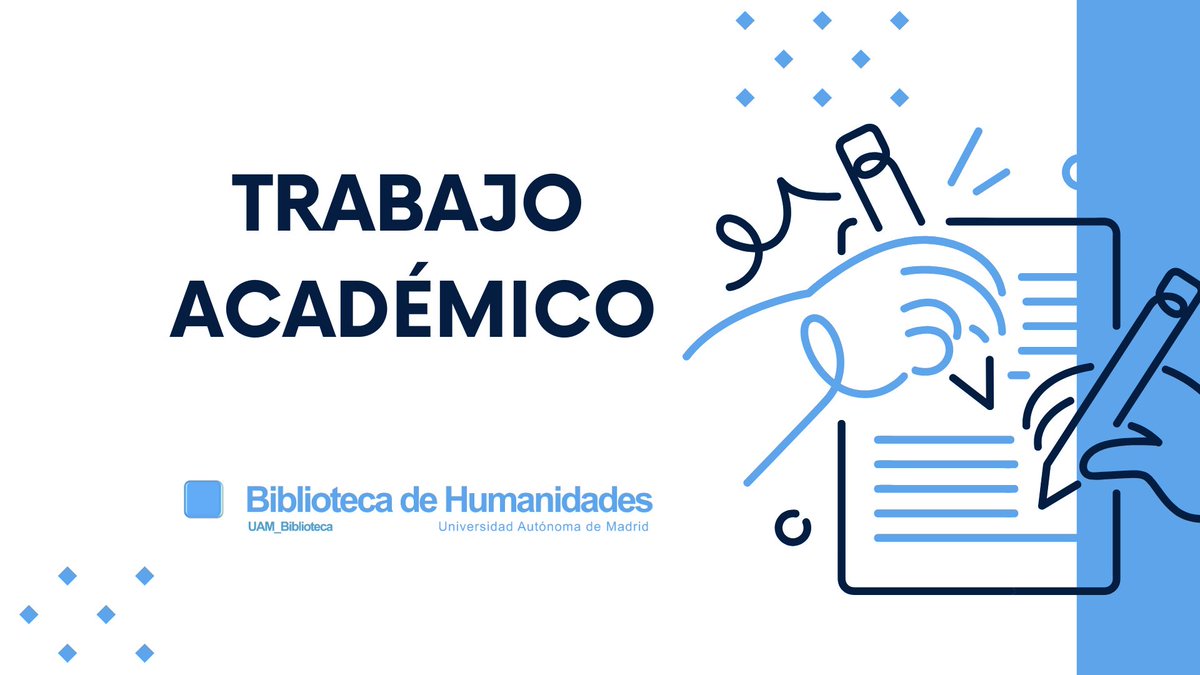 UAM_Biblioteca's tweet image. #FormaciónUAM Recursos de la biblioteca para tu #TFG/#TFM #BibliotecadeHumanidadesUAM @FyL_UAM  biblioagenda.uam.es/event/4510160