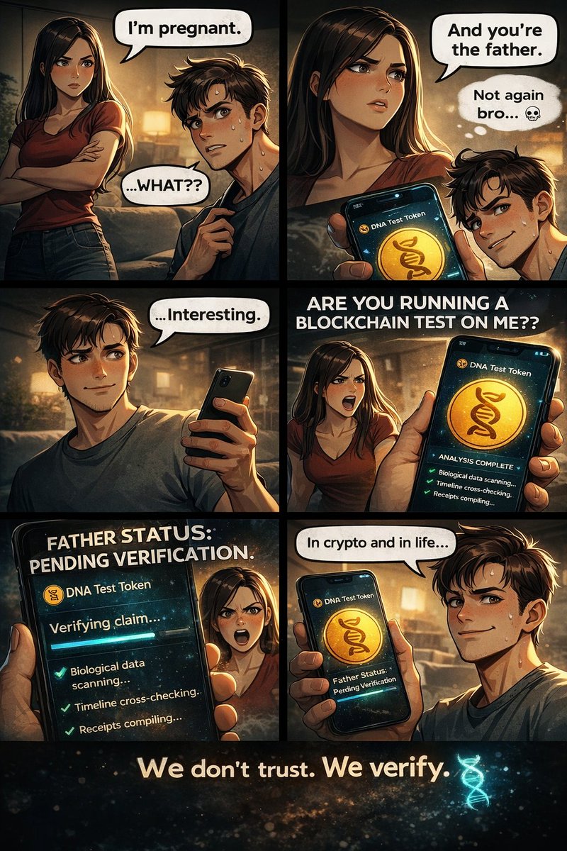 GM CT
In a space where  everyone says “trust me bro.”
We don't argue, We just run the DNA test to proof claims !
Proof over promises always 

CA ; 4R9GE4eUfP7w8eUP2WrWaogfFJxb8HHJnFpeaLDBpump
X; <a href="/PalmerLevar/">DNA TEST TOKEN</a>
#ProofOverPromises #DNAMemeContest